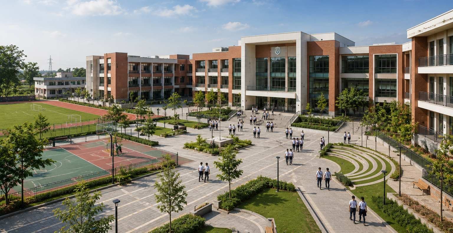 Modern school campus